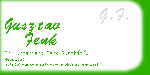 gusztav fenk business card